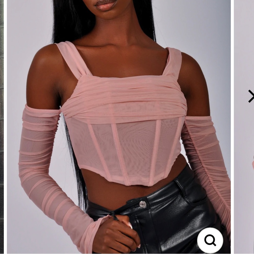 NWT mesh corset top